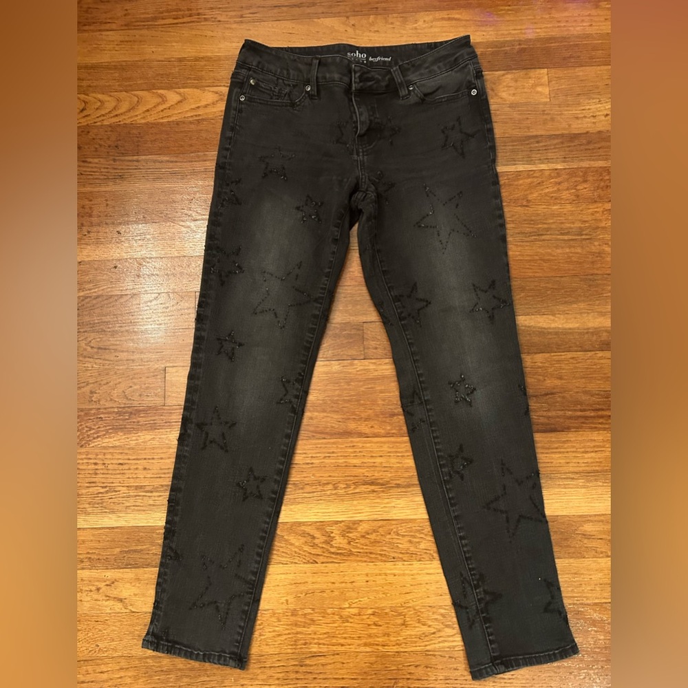 SZ 4 Soho Baggy Boyfriend Pant star embroidered pants!